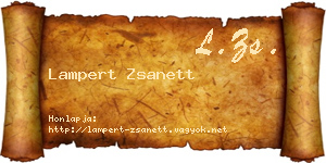 Lampert Zsanett névjegykártya